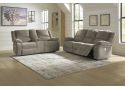 Nalpa 2 Seater American Made Power Recliner Fabric Sofa with Console - Beige